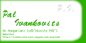 pal ivankovits business card